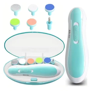 1 coupe-ongles pour bébé, lime à ongles électrique sécurisée avec lumière LED pour nouveau-nés et tout-petitsk