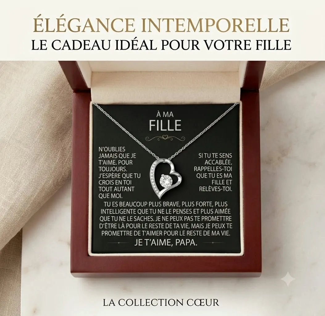 À Ma Fille - Collier coeur d'amour - الصورة 2