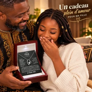 À Ma Fille - Collier coeur d'amour