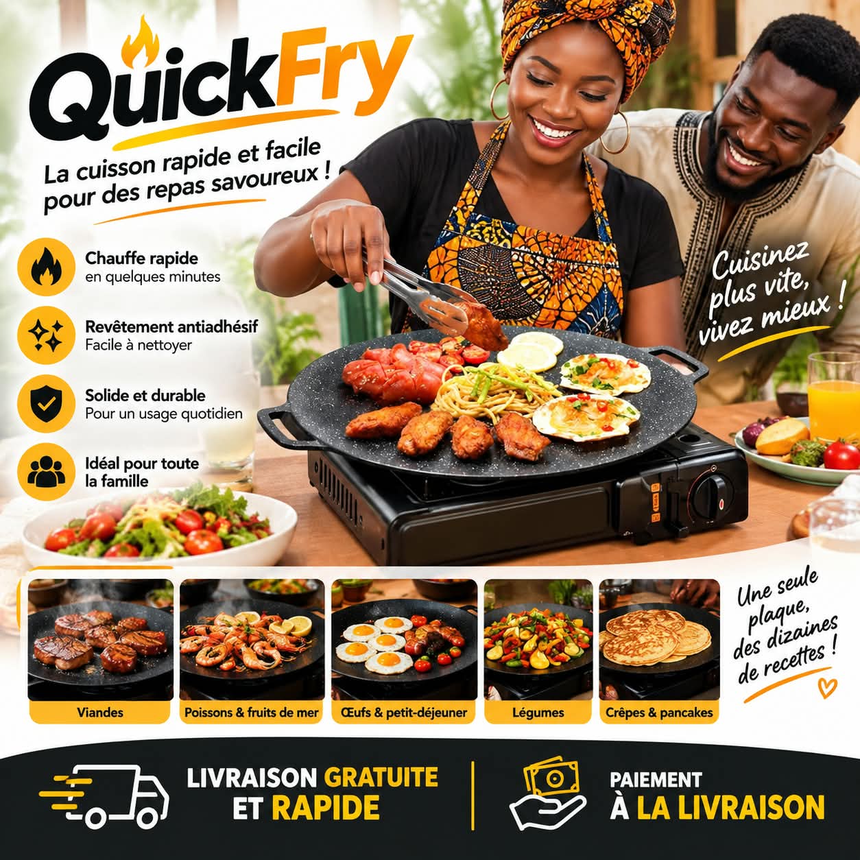 ⁦🔥 QuickFry – Cuisinez plus vite, savourez plus !⁩ - الصورة ⁦1⁩