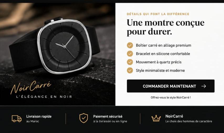⁦NoirCarré Montre⁩ - الصورة ⁦4⁩