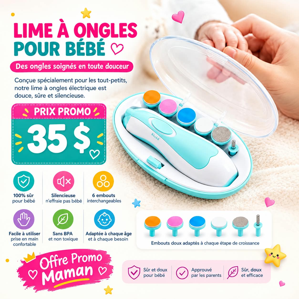 ⁦Lime à ongles pour bébés⁩ - الصورة ⁦1⁩